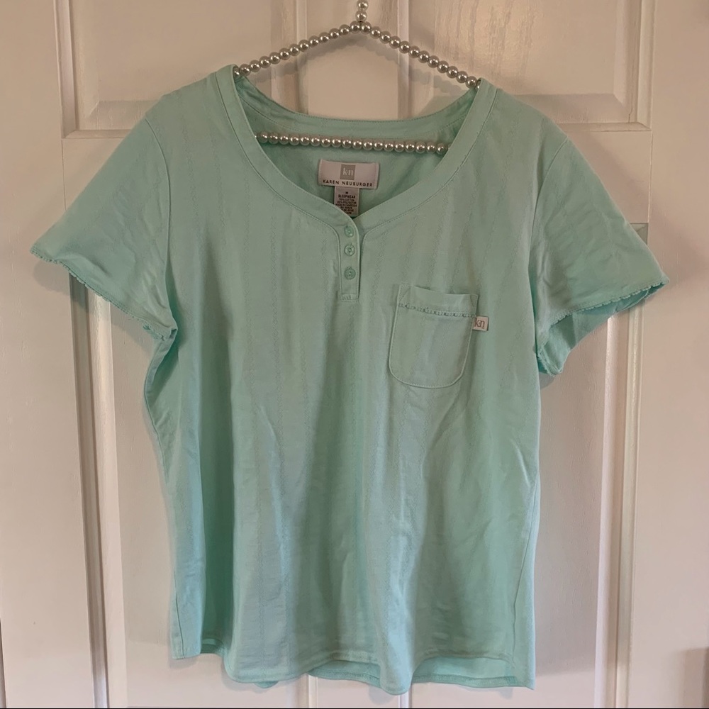 Karen Neuberger Ladies Casual Sleepwear Short Sleeve Top Size M